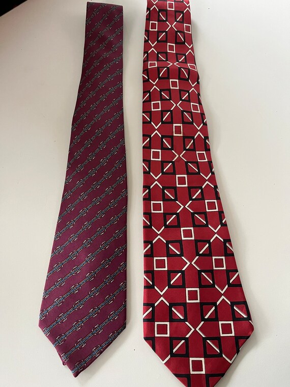 Pair of gorgeous vintage Hermes silk men’s ties - image 1