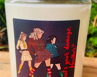 Heathers Movie . Winona Ryder . Christian Slater . 80s Movie Candle .