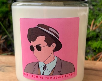 Pretty in Pink . Molly Ringwald . Jon Cryer . John Hughes . GenX . 80s Movie Candle .