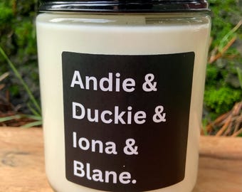 Pretty in Pink . Molly Ringwald . Jon Cryer . John Hughes . GenX . 80s Movie Candle .
