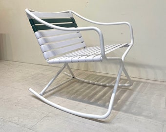 Rare Brown Jordan Kailua Large Patio Lounge Rocking Chair   -  Mid Century Modern Outdoor Patio Furniture