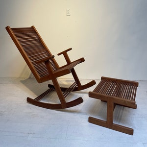 Koa Wood Rocking Chair Etsy
