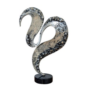 Abstract Brutalist Cast Aluminum Sculpture in the Style of Curtis Jere image 1