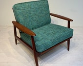 Original Mid-Century Modern Danish Solid Teak Lounge Chair