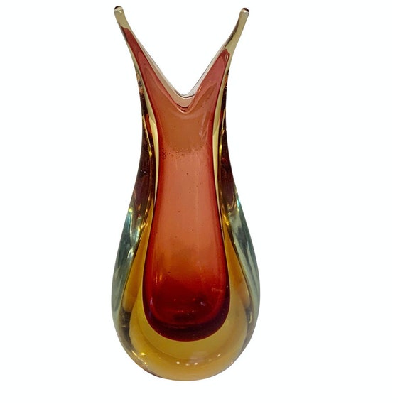 Mid Century Murano Ears Sommerso Bud Vase by Flavio Poli - Etsy Mid Century Murano Ears Sommerso Bud Vase by Flavio Poli - Etsy