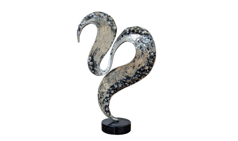 Abstract Brutalist Cast Aluminum Sculpture in the Style of Curtis Jere image 1