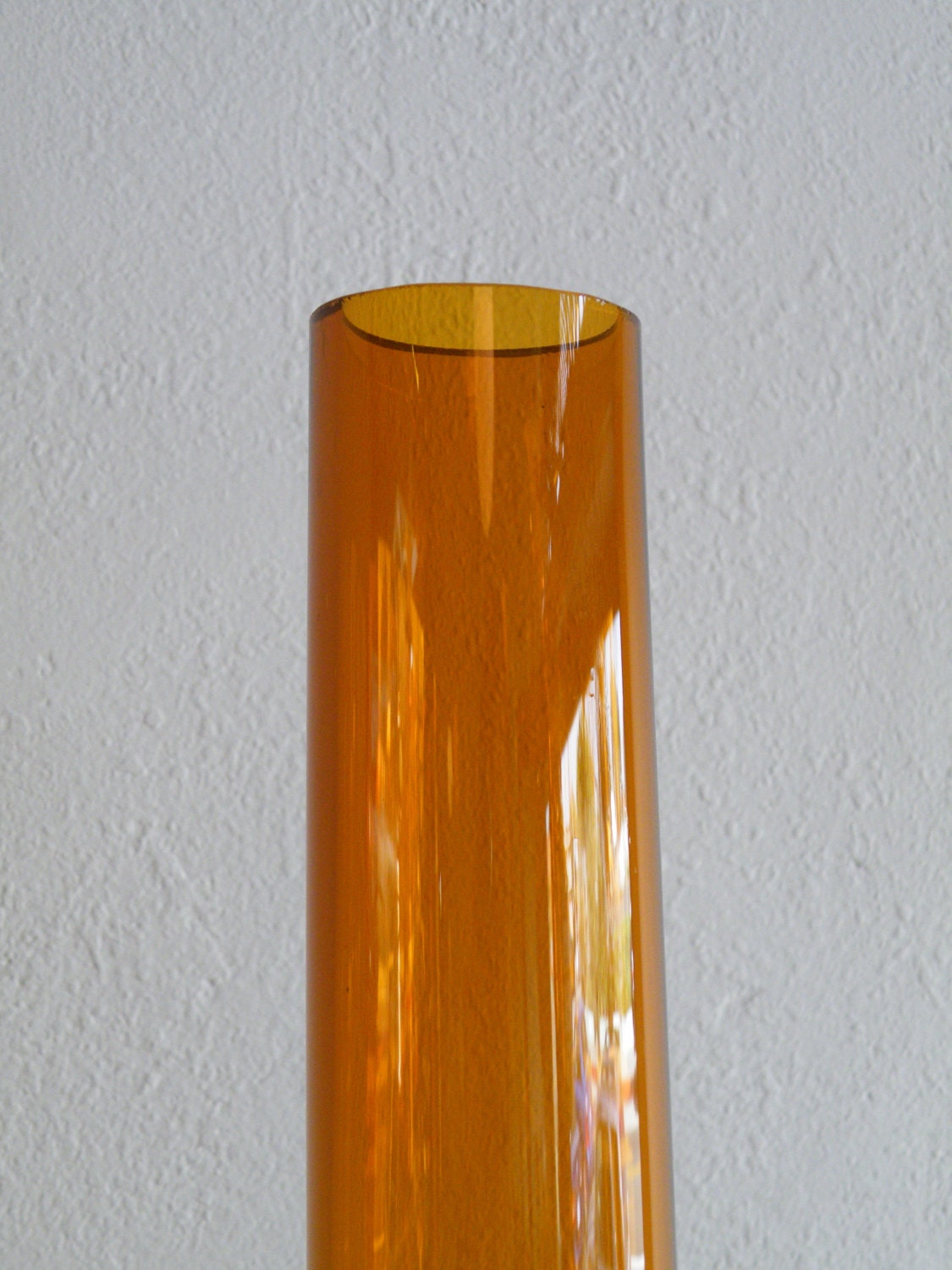 Amber Floor Vase Large Decanter Handblown Glass Art Glass Mid Etsy