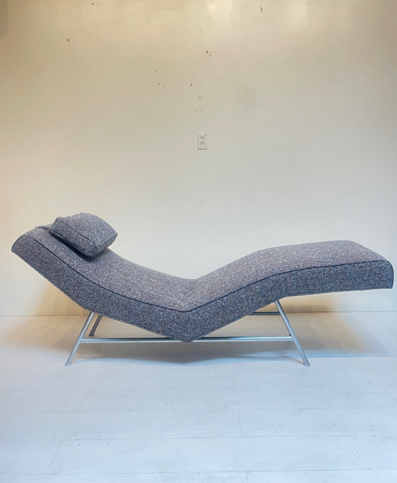 Milo Baughman Fred Chaise for Thayer Coggin Armless Lounge Chair Mid Century Modern vintage seating image 1