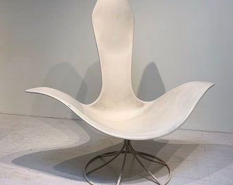 White Tulip Chair by Erwin and Estelle Laverne for Laverne International