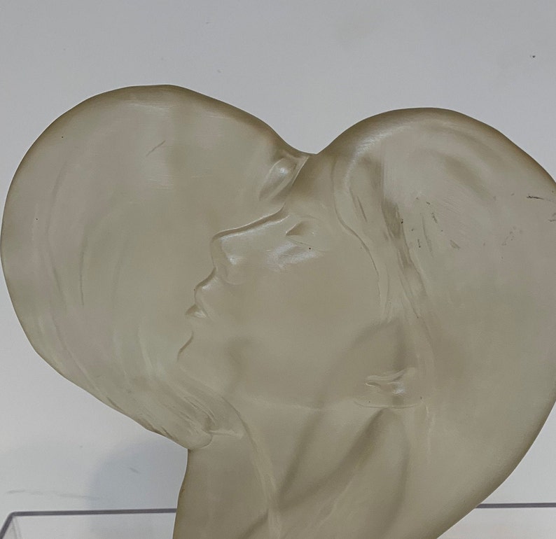 Vintage Art Deco Lovers Lucite Sculpture by Mirage Ltd Bohemia New York