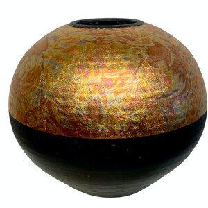 Southwestern Ceramic Raku Vase by Michael Weinberg , Stunning , Artist Signed