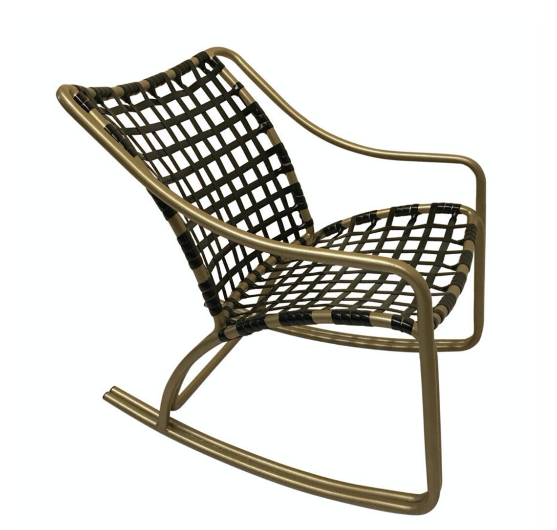 Mediados de siglo moderno marrón Jordan Tamiami Patio Rocker | Etsy