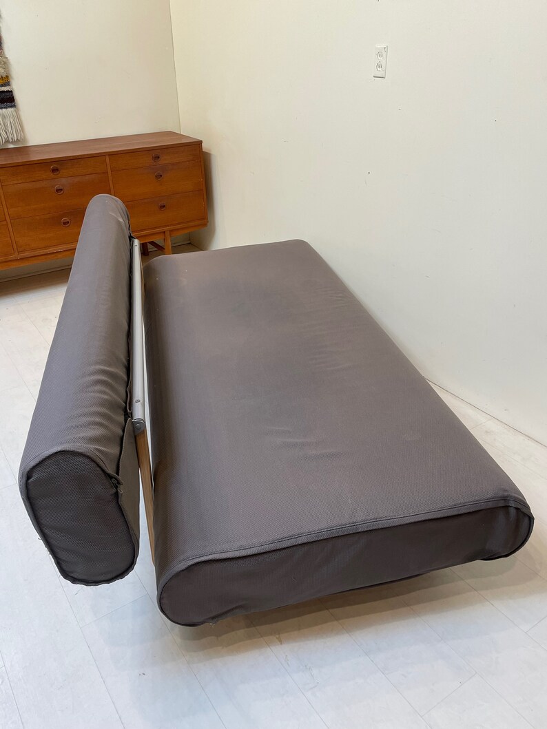 Vintage IKEA allerum Sofa Bed With Gray Slipcover and Throw Pillows Etsy