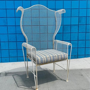 RARE Vintage High Back Patio Chair Attributed to Russell Woodard image 1
