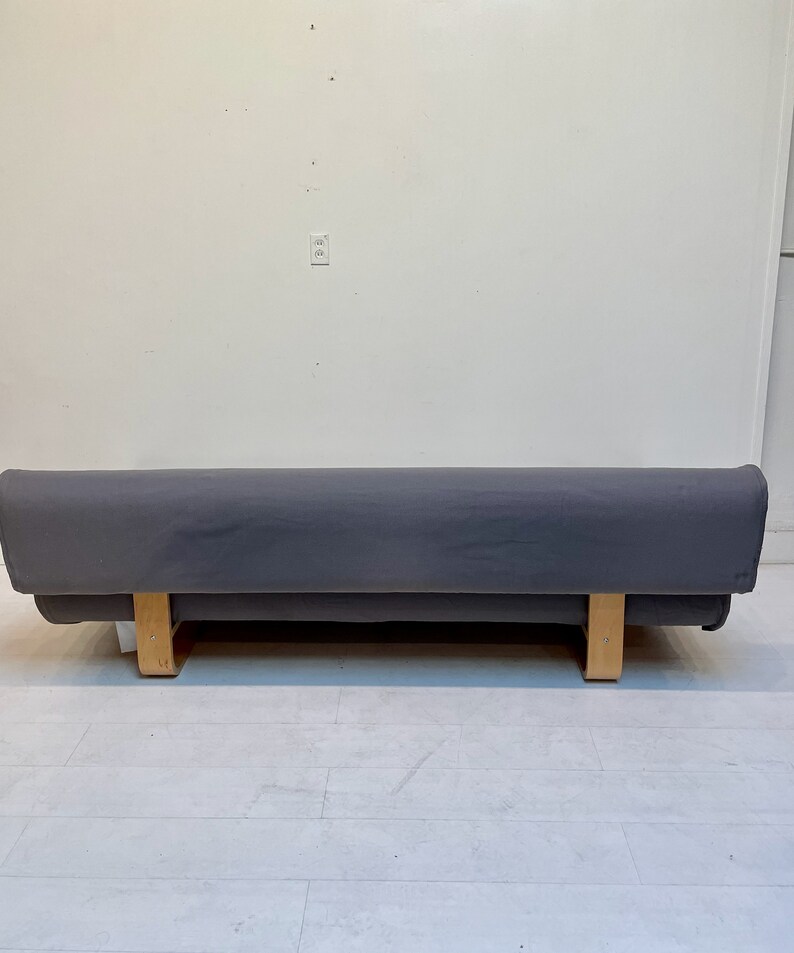 Vintage IKEA allerum Sofa Bed With Gray Slipcover and Throw Pillows Etsy