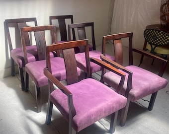 Set of  Six Edward Wormley Dunbar Dining Chairs