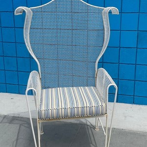 RARE Vintage High Back Patio Chair Attributed to Russell Woodard image 5