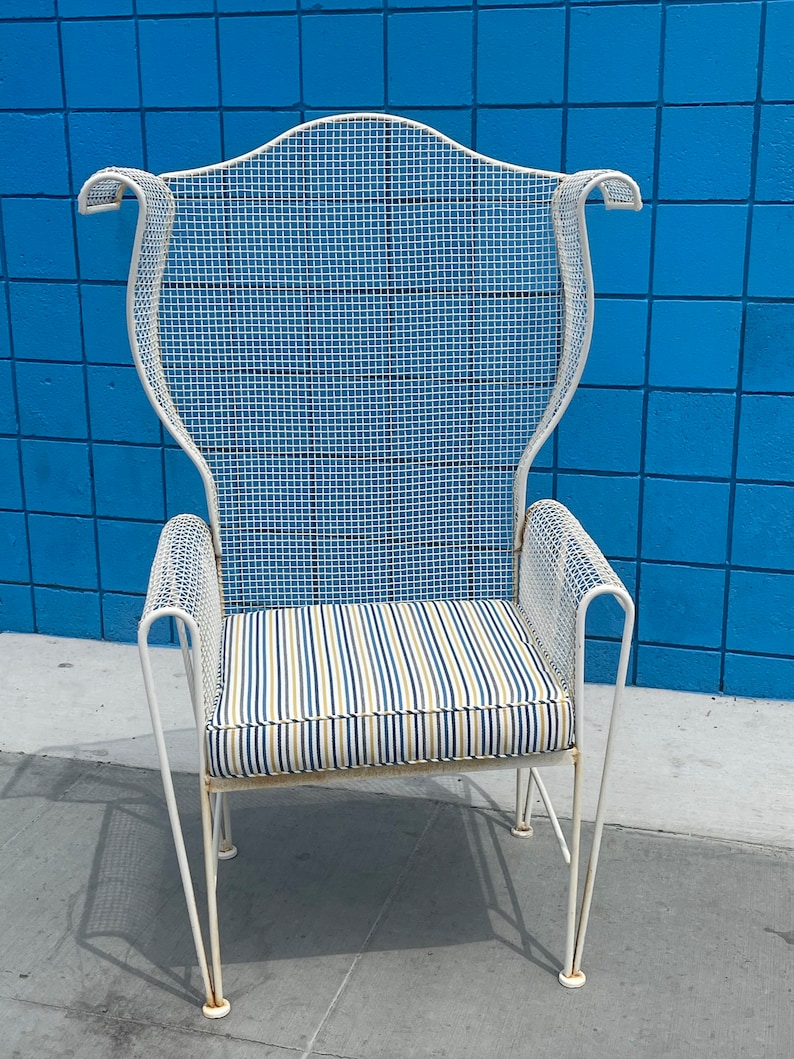 RARE Vintage High Back Patio Chair Attributed to Russell Woodard image 5