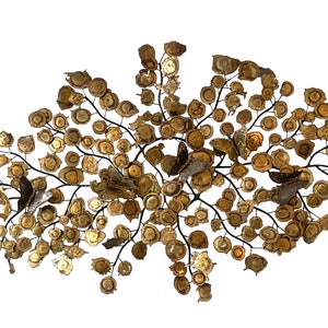 Brutalist Torch Cut Metal 1960&#39;s Wall Sculpture in the style of Curtis Jere Raindrops Vintage Mid Century
