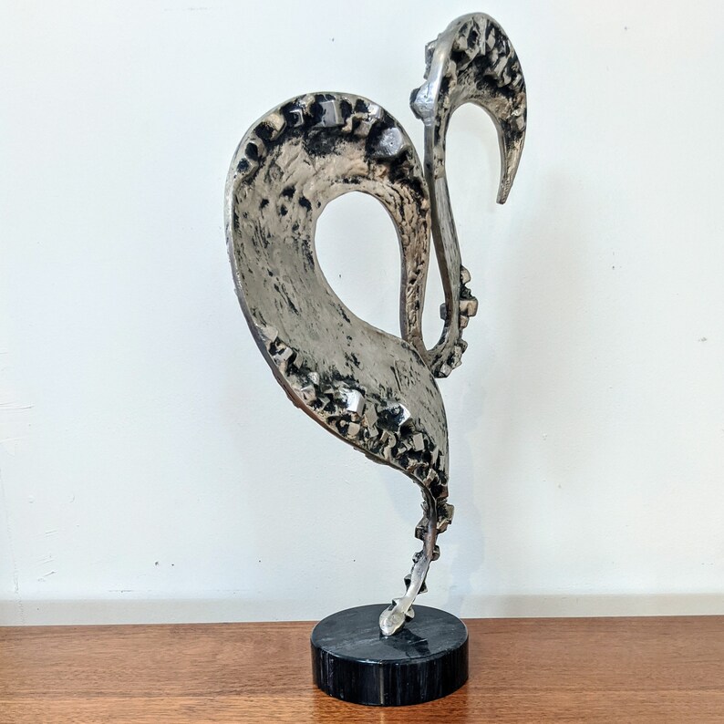 Abstract Brutalist Cast Aluminum Sculpture in the Style of Curtis Jere image 5