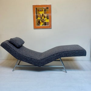 Milo Baughman Fred Chaise for Thayer Coggin Armless Lounge Chair Mid Century Modern vintage seating image 2