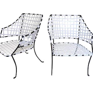 Choose your colors- Rare Early Pair of Brown Jordan Patio lounge Chairs Mid Century Modern Outdoor Patio Furniture