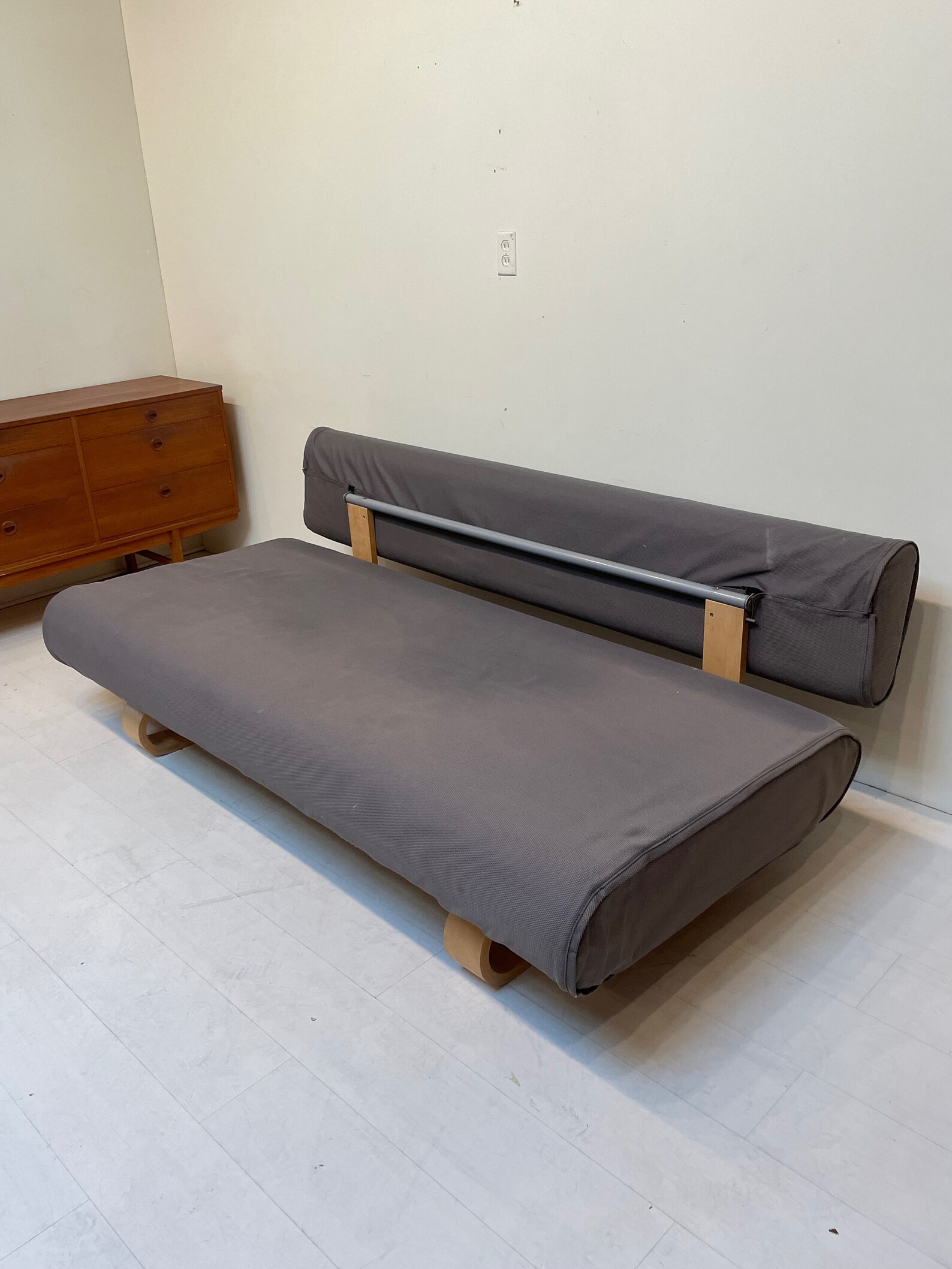 Vintage IKEA allerum Sofa Bed With Gray Slipcover and Throw Pillows Etsy