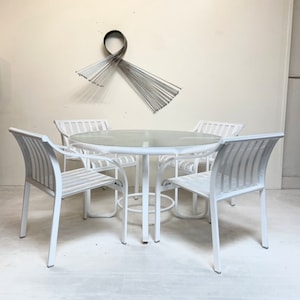 Tropitone Vintage Aluminum Patio Table and Chair Set