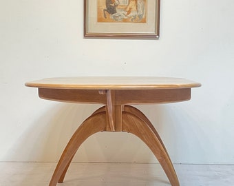 Vintage Heywood Wakefield Drop Leaf Wishbone Dining Table -  Space Saver
