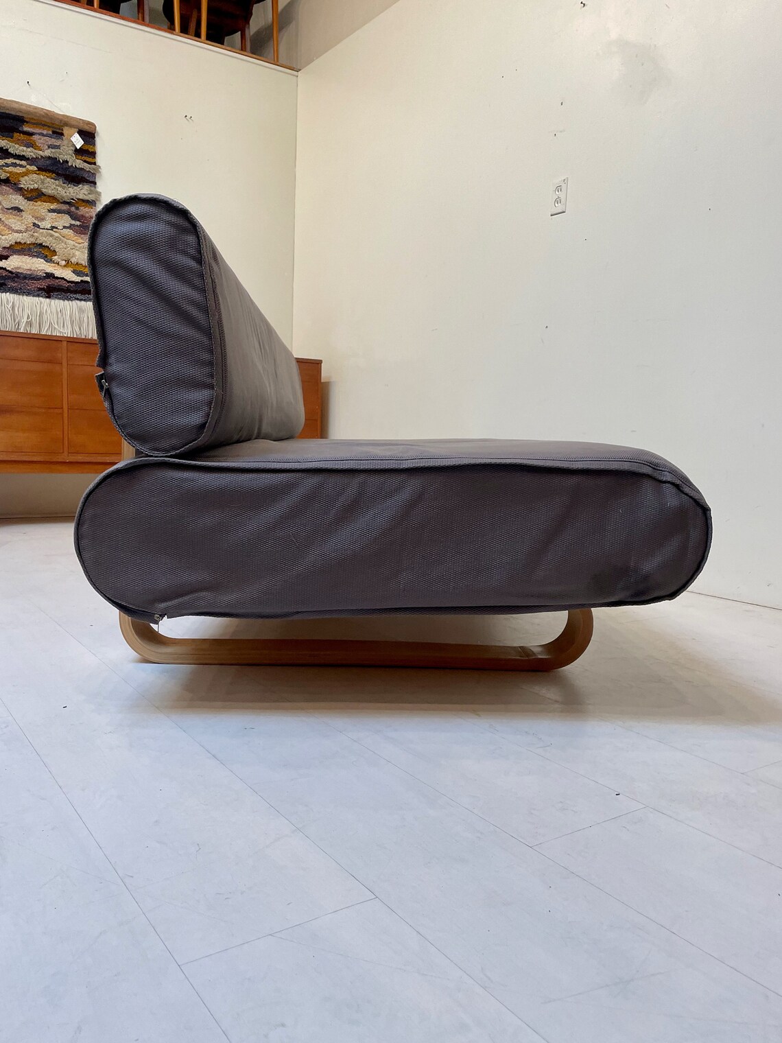 Vintage IKEA allerum Sofa Bed With Gray Slipcover and Throw Etsy