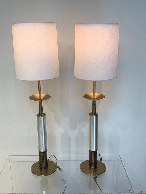 Elegant Table Lamps Pair, Mid Century Modern Style of Tommi Parzinger - Etsy