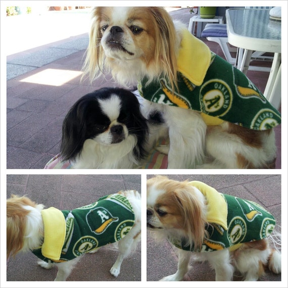 Oakland A s Fleece Dog Jacket in Size Small. Reversible Washable and Warm. Etsy