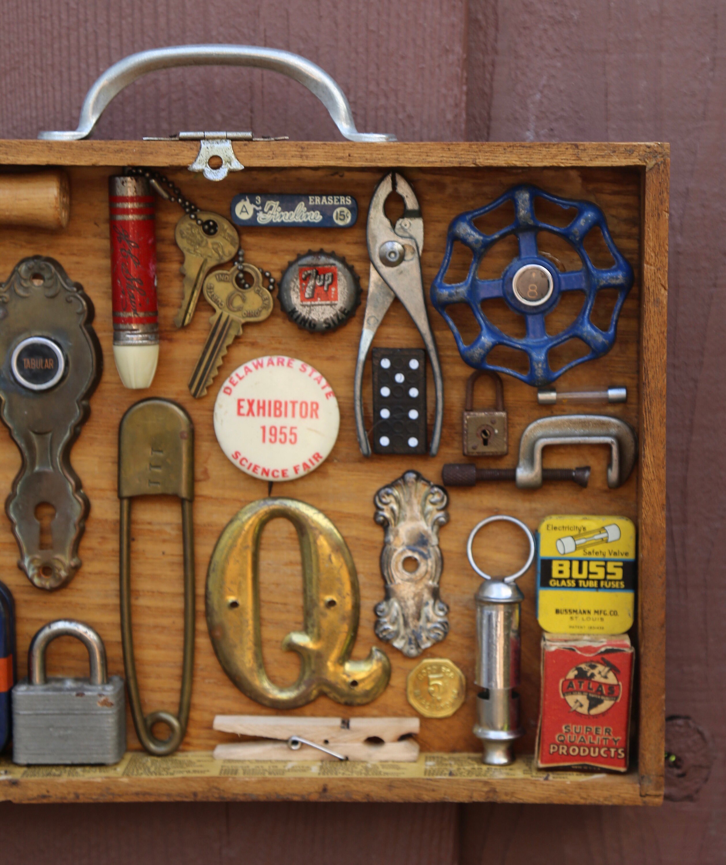 Grandpa's Junk Drawer- Found Object Assemblage Art - Etsy