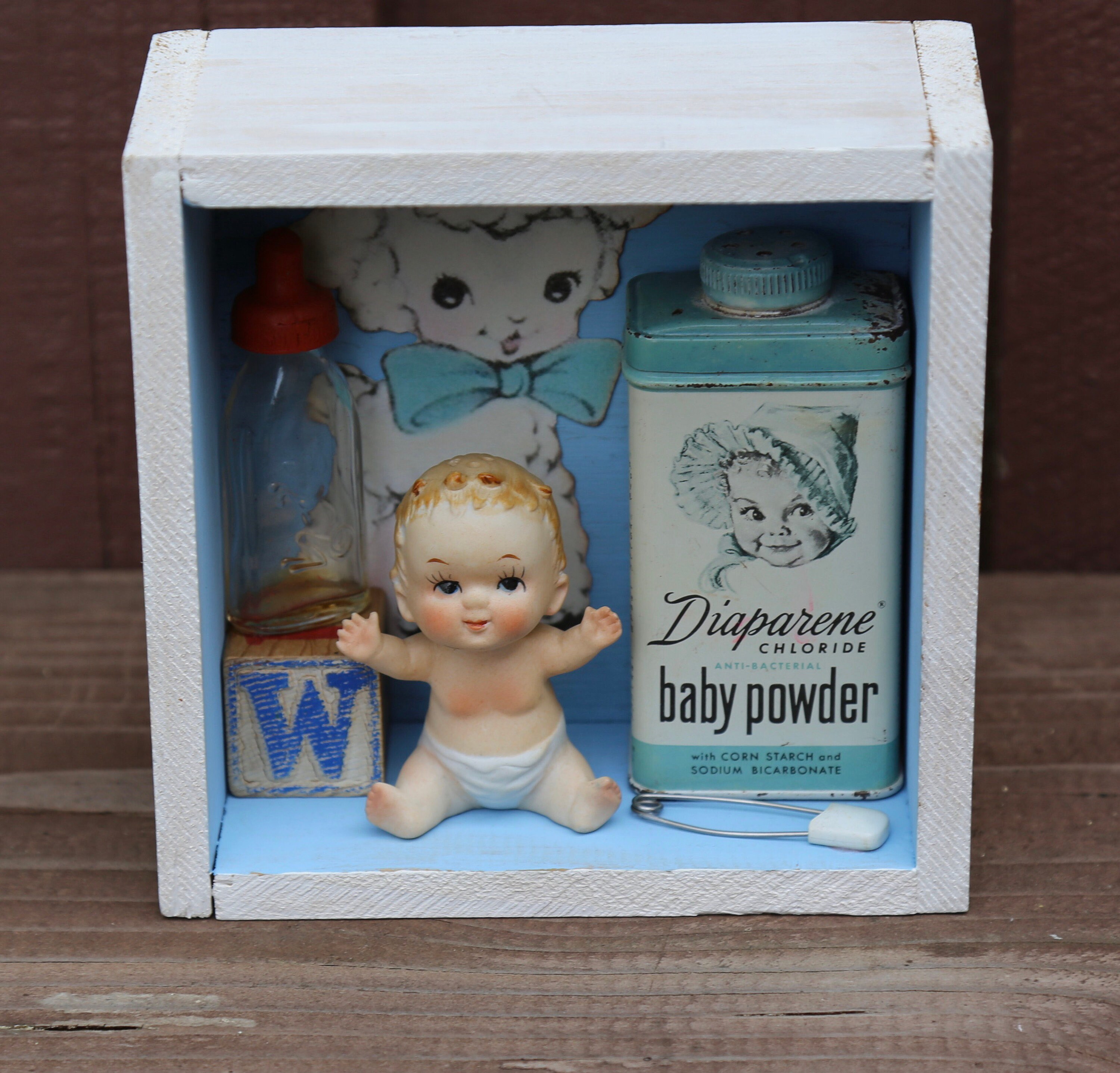 Baby Boy Box Found Object Assemblage Art Box - Etsy