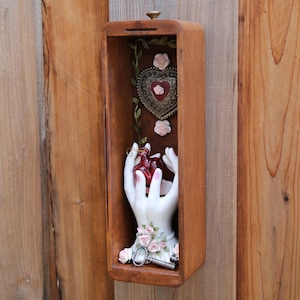 Victorian Heart - Found Object Assemblage Box