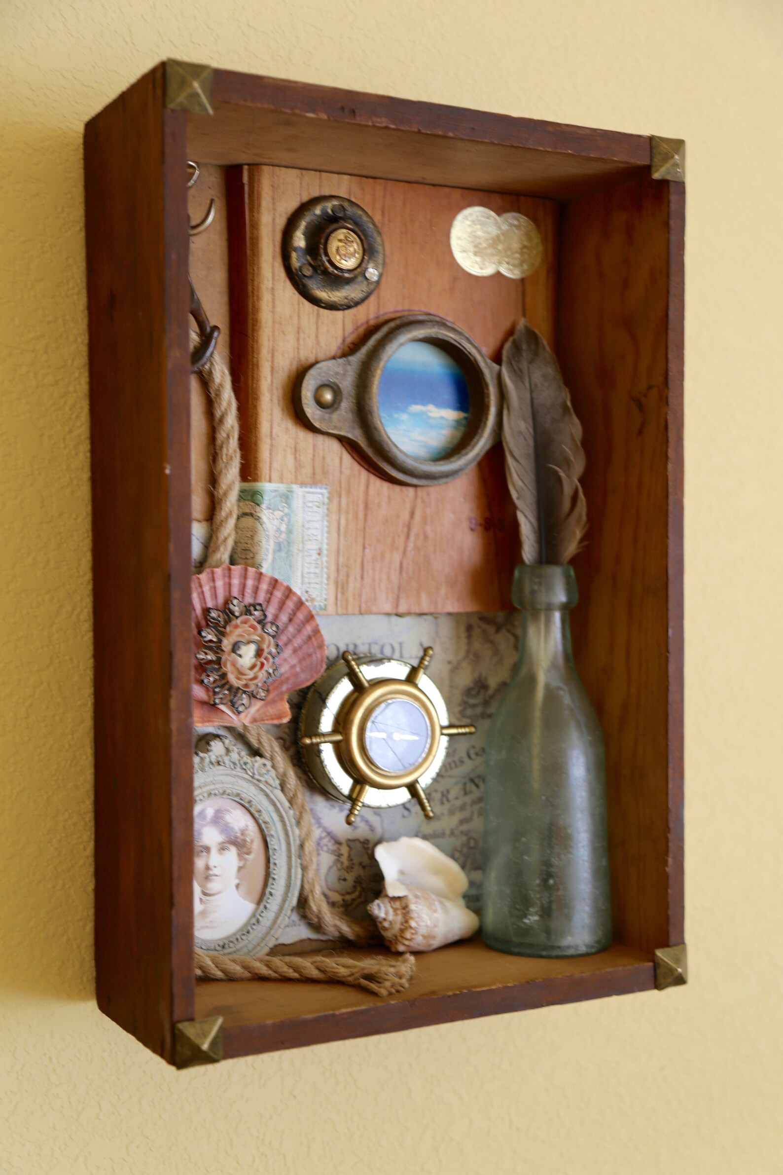 The Sailors Shelf Found Object Assemblage Art Box Etsy