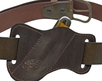 Barsony Leather Horizontal Canted Knife Sheath