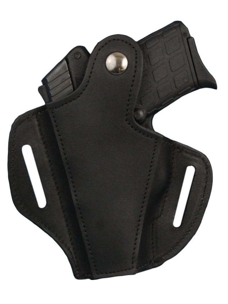 New Black Leather Pancake Holster for .380 Ultra Compact 9mm Etsy