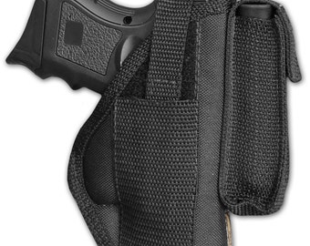 New OWB Belt Holster w/ Mag Pouch for Compact Sub-Compact 9mm 40 45 Pistols (#22-2)