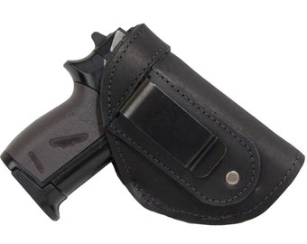 New Black Leather Inside the Waistband Holster for Mini 22 25 32 380 Pistols (#68/4sBL)