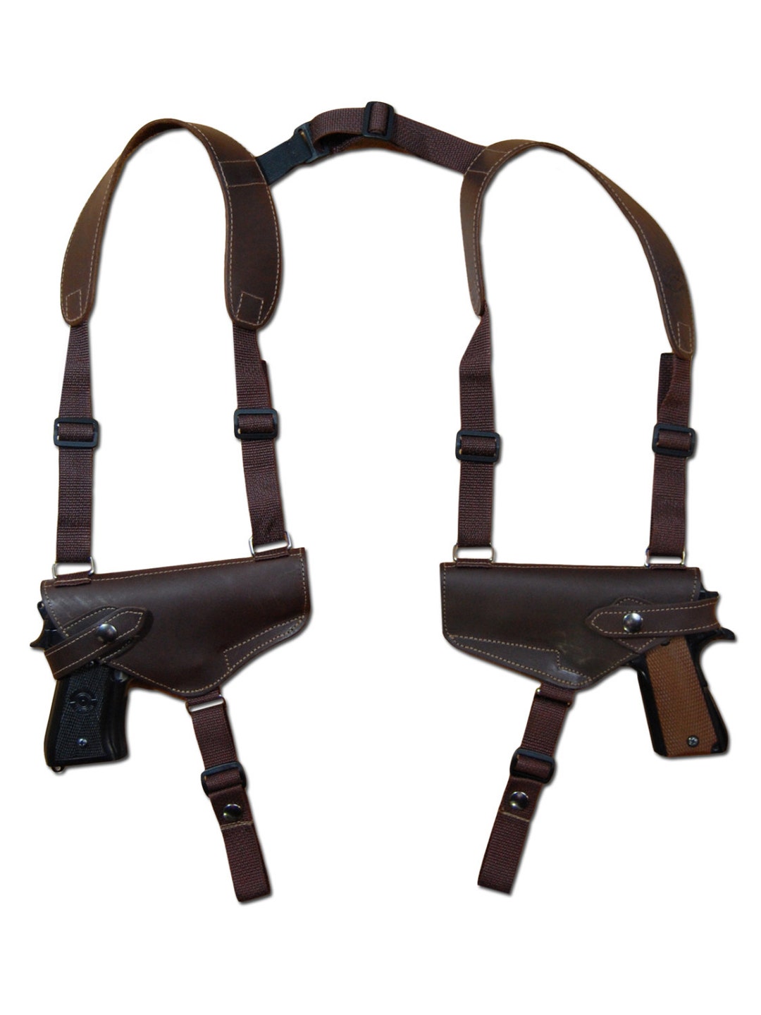 Leather Horizontal Shoulder Holster for 4 Revolvers - Barsony Holsters