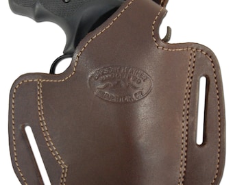 New Brown Leather Pancake Holster for .22 .38 .357 2" Revolvers (#54BR)