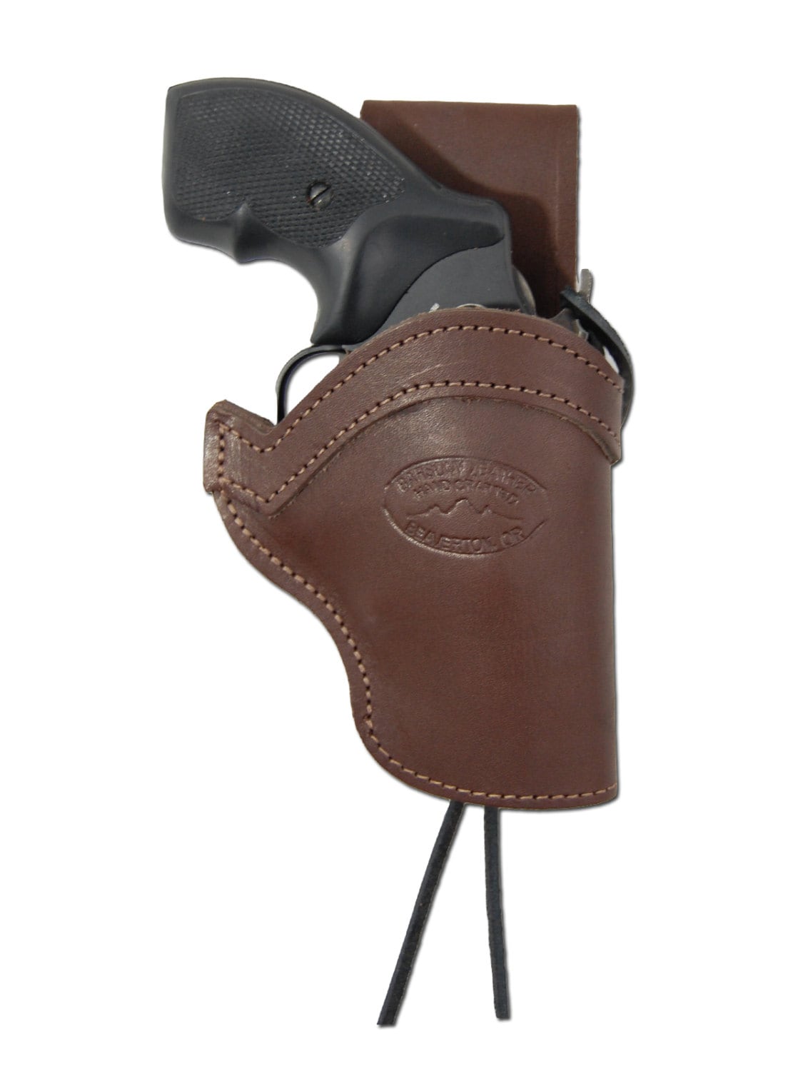 New Brown Leather Western Hip Holster For 2 Snub Nose 22 38 357 41 44 Revolvers