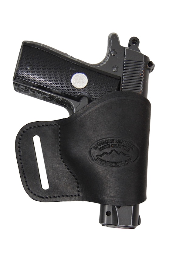 Nueva funda de pistola Yaqui de cuero negro para 380 ultra compacto sin 9  mm 40 45 pistolas 19BL -  México