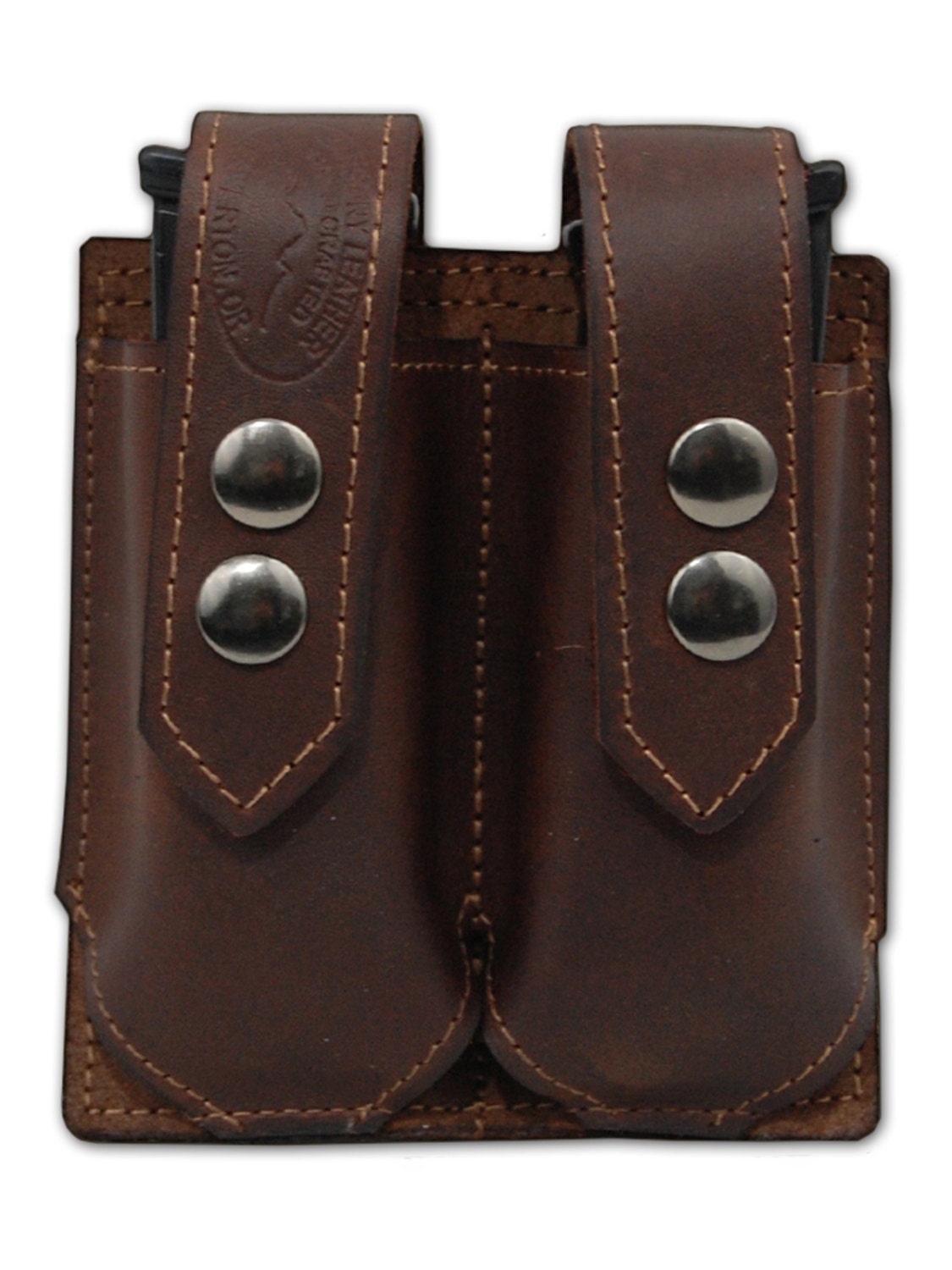 J&J Premium Leather 9mm Single Stack Magazine Holster - Belt Loop Or Pocket Carry
