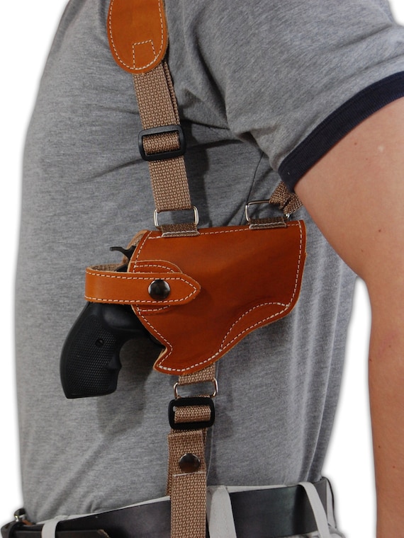 NEW Barsony Natural Tan Leather Horizontal Shoulder Holster for S&W 2" Snub Nose 