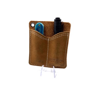 Barsony Leather Pocket Organizer Multi-Tool Pocket Pouch