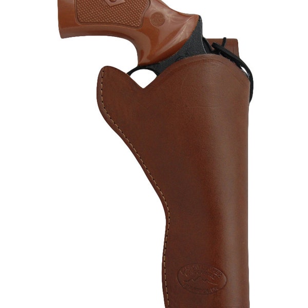 New Brown Leather 49er Style Western Holster for 4" Revolvers (#444BR)