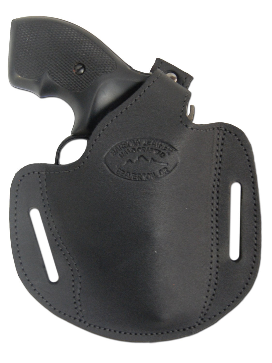 New Black Leather Pancake Holster for .22 .38 .357 2 Etsy