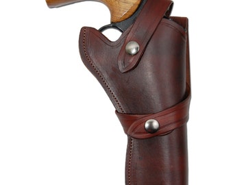 New Burgundy Leather Western Holster for 6" Revolvers (#45-6BU)